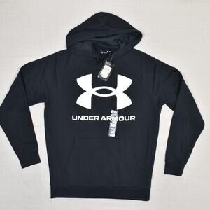 NEW Under Armour Men Pullover Hoodie Sweater Polyester Black Size M Rival Fleece